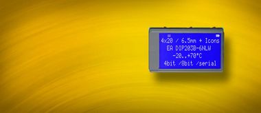 Afficheur de texte avec 4x20 caractères et police de 6,45 mm Afficheur de texte avec 4x20 caractères et police de 6,45 mm