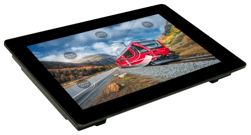 Unité de commande Modbus 2.8", 4.3" 7" et 12" avec fonction tactile et surface en verre