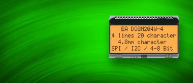 Afficheurs : petite taille, beaucoup d'informations, 4x20 caractères 4,8mm Afficheurs : petite taille, beaucoup d'informations, 4x20 caractères 4,8mm