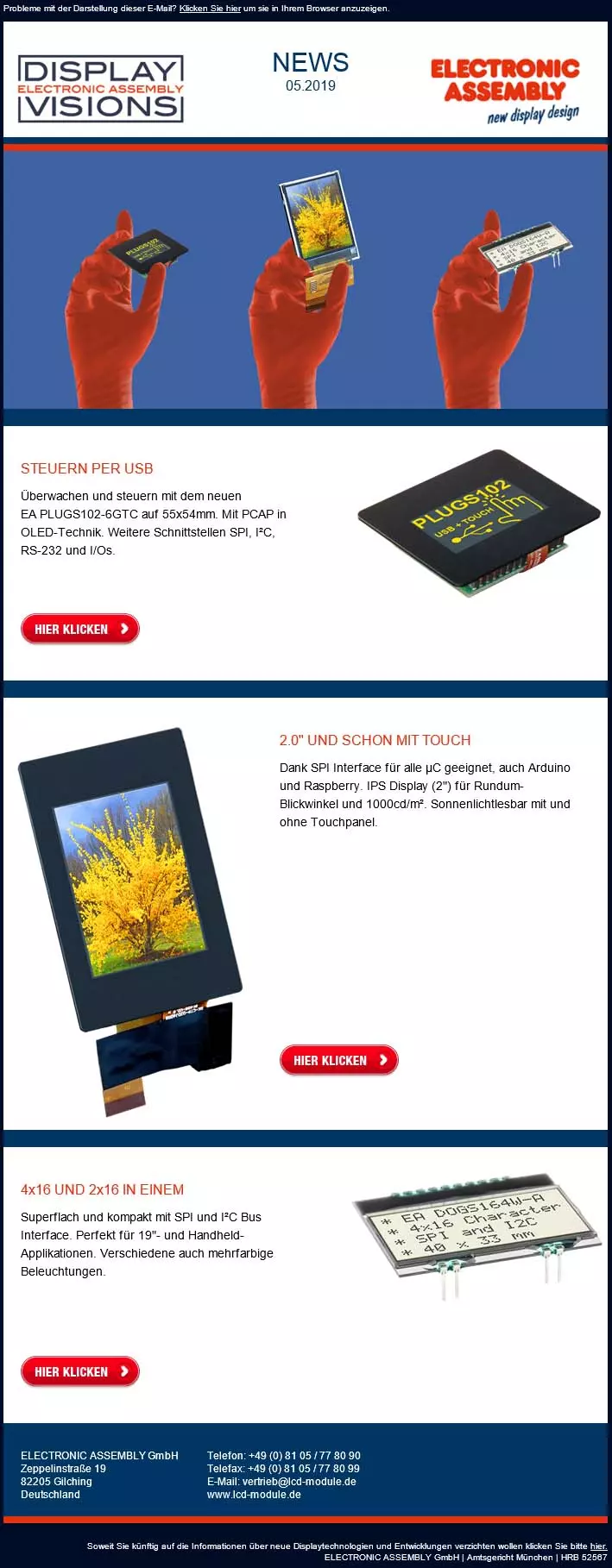 Un écran si petit et déjà tactile